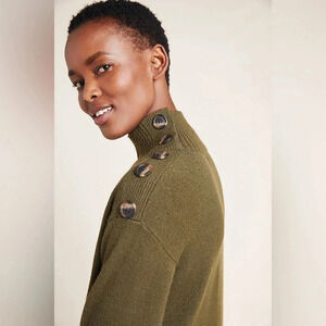 Anthropologie Brown Moss Margarita Tunic Pullover Sweater Size XS